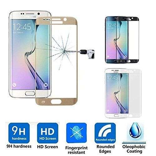 **Samsung Galaxy S6 EDGE 3D Curved Tempered Glass Screen Protection**5 COLOURS AVAIL**